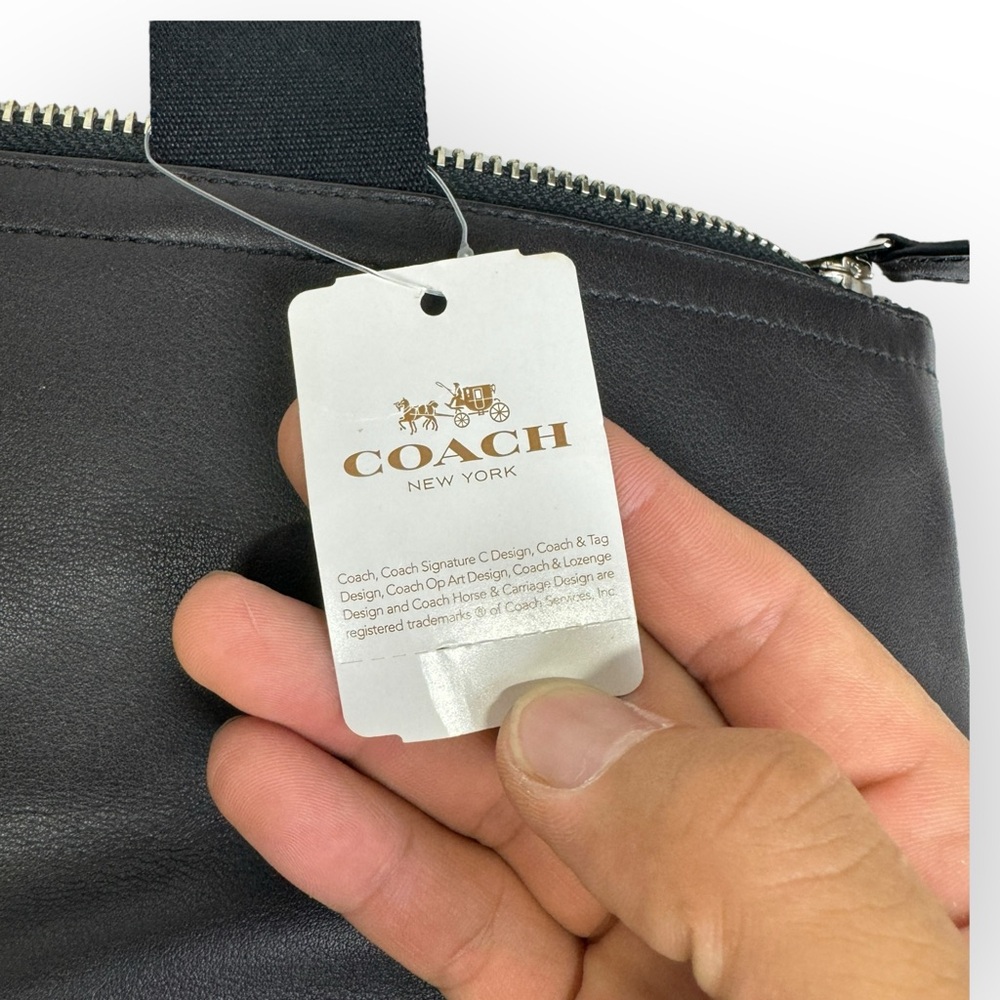 COACH Mens Signature Foldover City Tote 71796 Mahogany Brown New With Tag - Picture 12 of 12